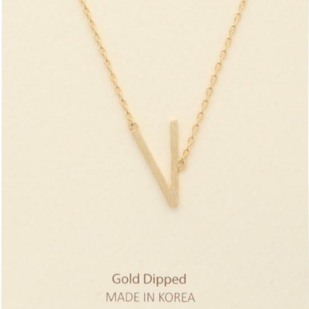 K23 INITIAL NECKLACES Gold Dipped, Brass 17" + 2" extension - Picture 11 of 11